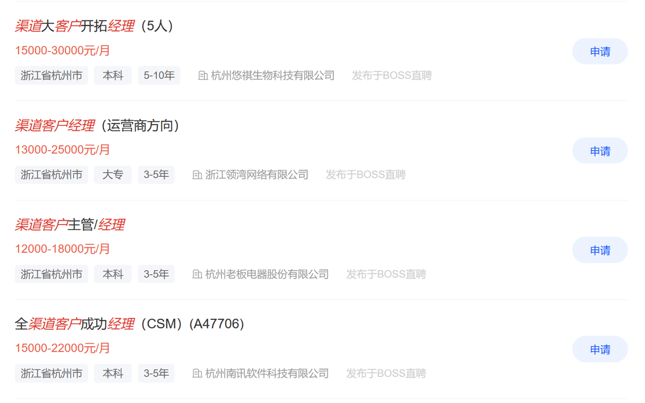 渠道客戶經(jīng)理收入