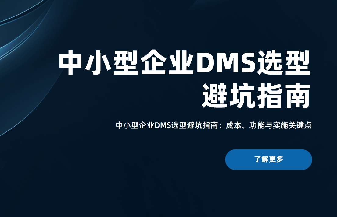 中小型企業(yè)DMS選型避坑指南：成本、功能與實(shí)施關(guān)鍵點(diǎn)