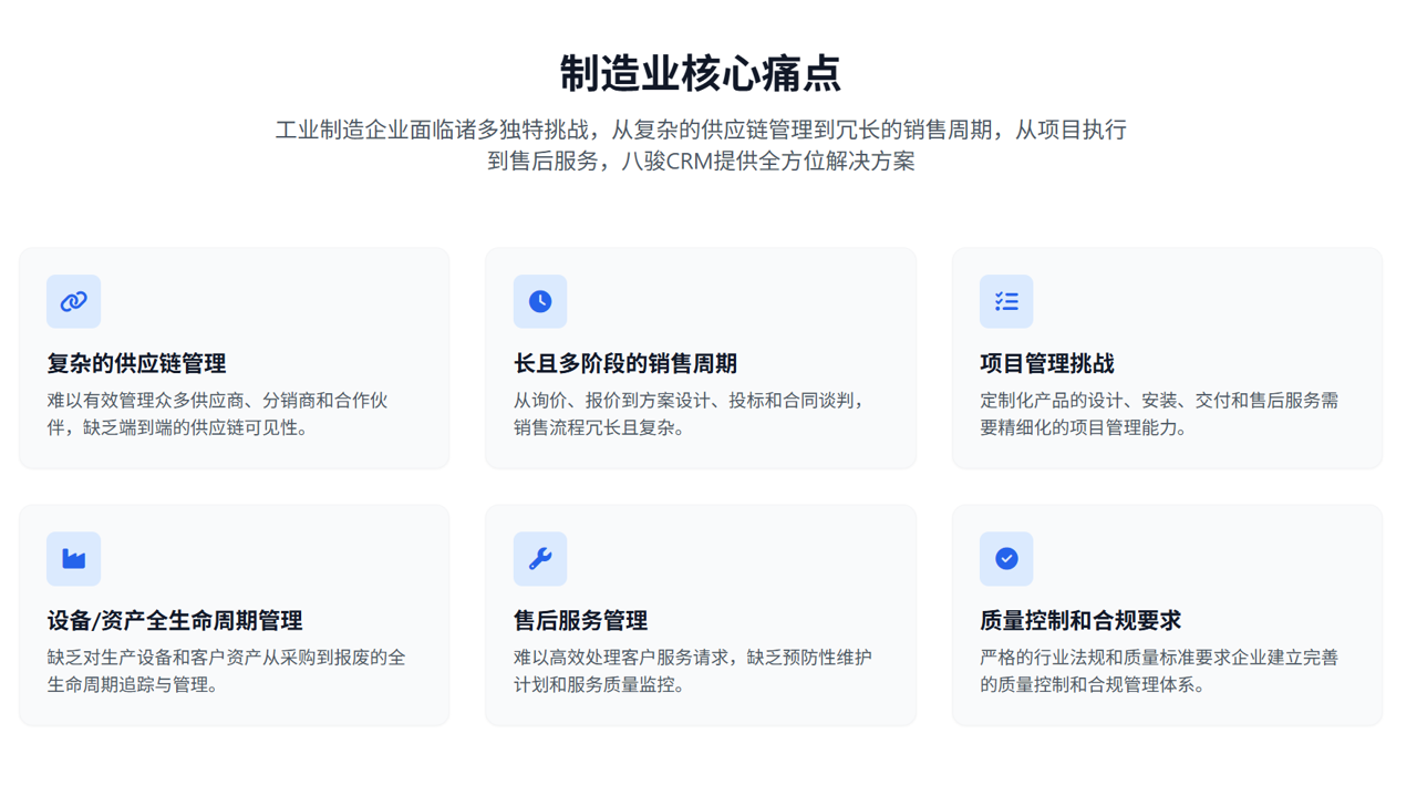 制造業核心痛點