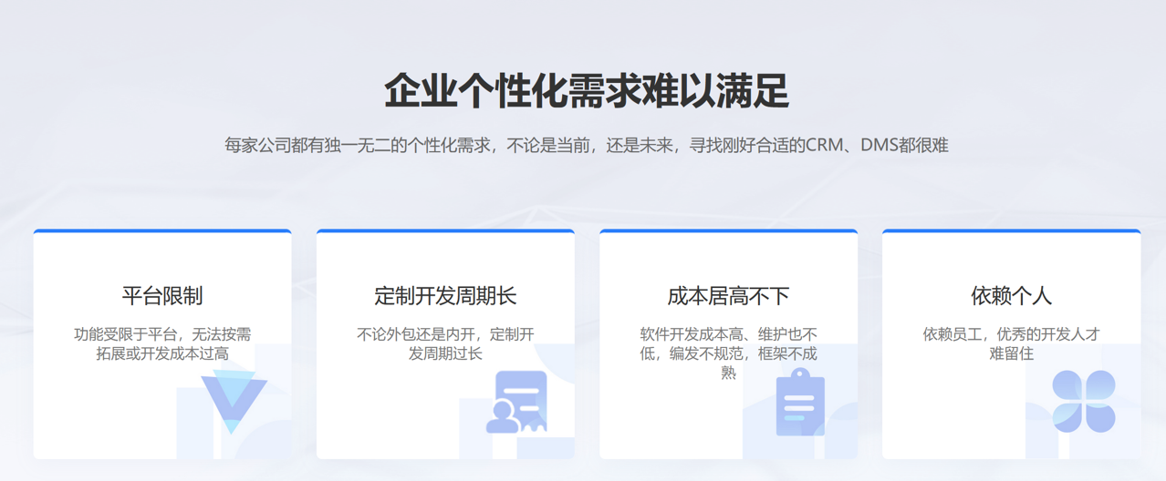 個性化需求難滿足