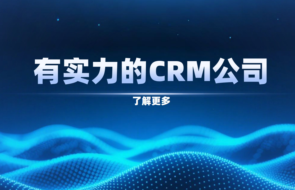 有實(shí)力的CRM公司