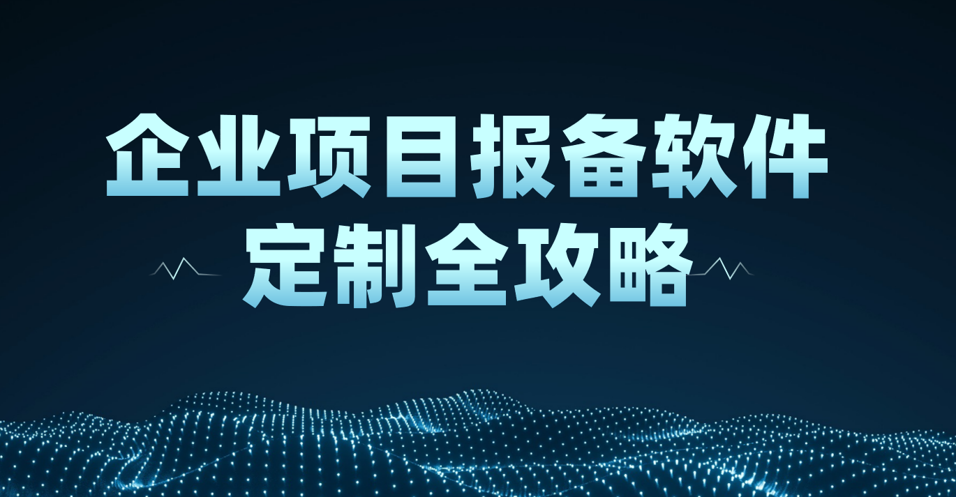 2026年，企業(yè)項(xiàng)目報(bào)備軟件定制全攻略